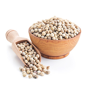 Grober weißer Pfeffer